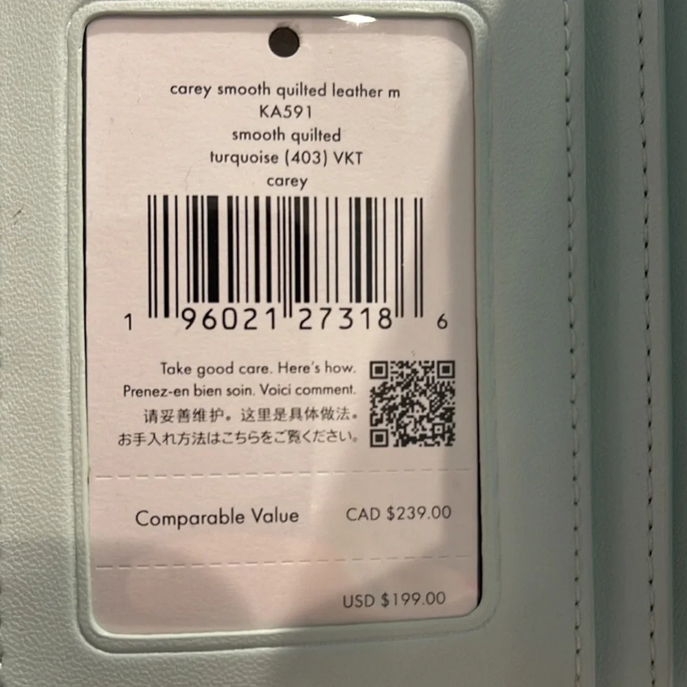 Kate Spade Carey Medium Compartment Bifold Wallet 
COLOR: Turquoise - Picture 11 of 16